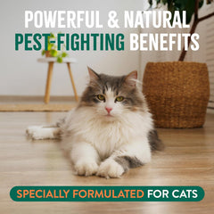 TropiClean Flea and Tick Waterless Shampoo Treatment for Cats, Powerful & Natural Defense, Flea and Tick Prevention for Cats 7.4 oz
