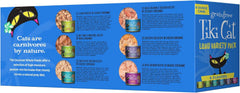 Tiki Cat Luau Variety Pack, Succulent Combinations of Real Shredded Protein in a Rich Flavorful Consumme, Grain-Free Balanced Nutrition Wet Canned Cat Food, For All Life Stages