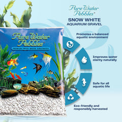 Snow White Aquarium Gravel - 25 lbs - Non-Toxic, Colorfast, Vibrant Substrate for Aquariums, Terrariums, Ponds & Crafts