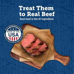 True Chews - Blue Buffalo True Chews Premium Morsels Dog Treats, Made in The USA with Natural Ingredients, Steak, 10-oz Bag