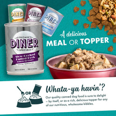 Fromm Diner Specials Slow-Cooked Pulled Pork Entrée in Gravy Dog Food - Premium Wet Dog Food - Pork Recipe - Case of 12 Cans