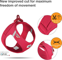 curli Vest Harness curli Clasp Air-Mesh Red
