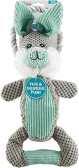 Outward Hound Scrunch Bunch Bunny Interactive Plush Squeaky Dog Tug Toy