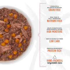 Tiki Cat Aloha Friends,Tuna & Pumpkin, Grain-Free & High Moisture, Wet Cat Food for All Life Stages
