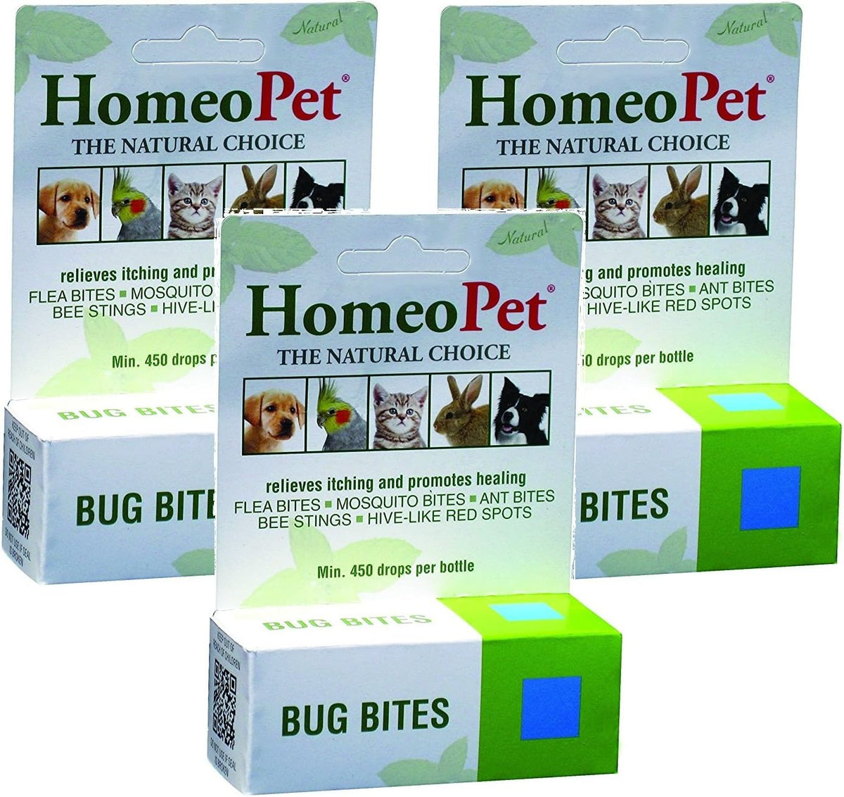HomeoPet Bug Bites, 15 Milliliters each, Itch Relief for Dogs Cats and Other Animals