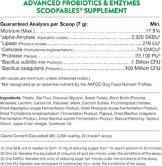 NaturVet Scoopables Advanced Probiotics for Dogs - Chewable Dog Probiotics & Digestive Enzymes - Support a Healthy Gut for Your Pet - Hickory Smoked Bacon Flavor