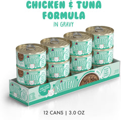 Weruva Kitten, Chicken & Tuna Formula in Gravy 3-oz Pouch(Pack of 12)