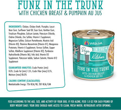 Weruva Dogs in The Kitchen, Funk in The Trunk with Chicken Breast & Pumpkin Au Jus Dog Food (Pack of 12)