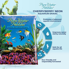Neon Cherryberry Aquarium Gravel - 5 lbs - Non-Toxic, Colorfast, Vibrant Substrate for Aquariums, Terrariums, Ponds & Crafts