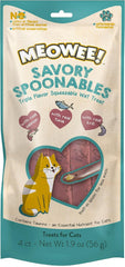 Savory Spoonables with Real Salmon, Tuna & Krill, Tube, Triple Flavor Squeezable Lickable Wet Treats for Cats with Built-in Spoon for Less Mess