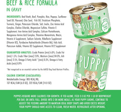 Weruva Puppy, Beef and Rice Formula in Gravy (Pack of 8)
