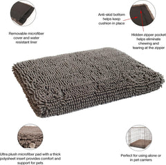 Dog Gone Smart Pet Products Dirty Dog Microfiber Cushion Pad, Grey