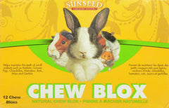 Sun Seed Company Sss39400 12-Pack Chinchilla Wood Chew Blox Display