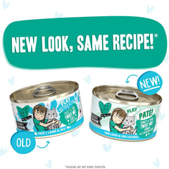Weruva B.F.F. Play - Best Feline Friend Paté Lovers, Aw Yeah!, Turkey & Tuna Tweet Me! with Turkey & Tuna 2.8-oz(Pack of 12)