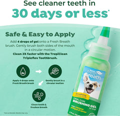 TropiClean Oral Care Brushing Gel for Dogs & Cats| Dog Toothpaste | Pet Dental Gel | Dog Teeth Cleaning Use with Pet Toothbrush |