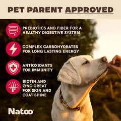 NATOO Biscuits for Small Dogs & Puppies Crunchy Dog Treats, Oats & Berry Healthy Natural Canine Biscuits, Rich in Omega 6, Prebiotics & Fibers, Antioxidants for Immunity (8 oz)
