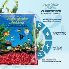 Currant Red Aquarium Gravel - 5 lbs - Non-Toxic, Colorfast, Vibrant Substrate for Aquariums, Terrariums, Ponds & Crafts