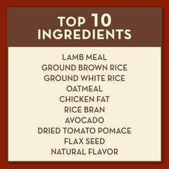 AvoDerm Natural Lamb Meal & Brown Rice Recipe Dry Dog Food, For Allergy Support, 26 lb