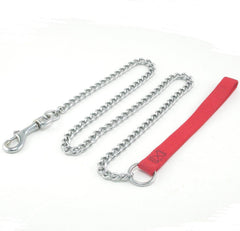 Titan - Coastal Pet Products Titan Heavy Dog Chain Leash with Nylon Handle, Red