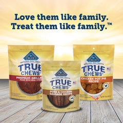 True Chews - Blue Buffalo True Chews Dog Treats, Made in the USA with Natural Ingredients, Pork and Chicken Sausage Recipe, 14-oz Bag