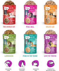 Weruva Dogs in The Kitchen, Variety Pack, Pooch Pouch Party!, Wet Dog Food 2.8-oz Pouch(Pack of 12)