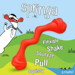 Nylabone Springa Interactive Dog Toy – Lightweight Flexible Floatable Dog Tug Toy for Creative Play & Dog Exercise
