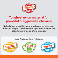 Nylabone Rib Bone Alternative Power Chew Toy for Dogs, Dog Toys for Aggressive Chewers, Beef Flavor