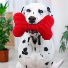 Playology Plush Squeaky Bone , All Natural Beef