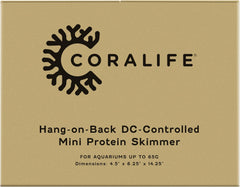 Coralife Aquarium Fish Tank Marine Salt Water DC-Controlled Variable Speed Mini Protein Skimmer, Up To 65 Gallons