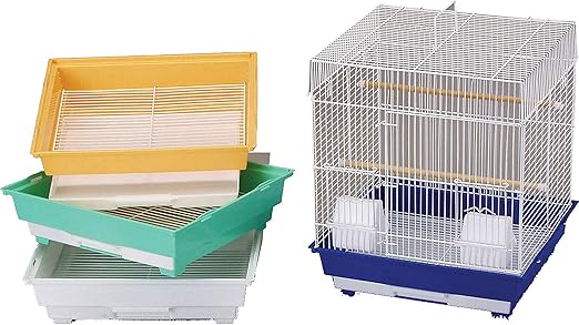 Prevue Pet Products BPVECONO1614 4-Pack Economy Cockatiel Cage, 16 by 14-Inch, Colors Vary