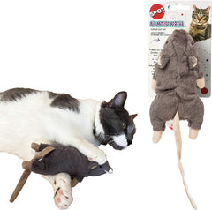 SPOT Big Mouse Bertha Cat Toy with Catnip – Lifelike Plush Mouse, Crinkle Sound, Large 7in Size, for Cuddling, Chasing, Playing – Assorted Colors