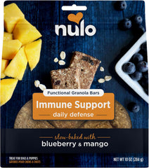 Nulo Functional Granola Bars, Healthy Dog Treats, Oven Baked, Made with Prebiotics and Probiotics, Contains No Added Salt, Sugar, or Molasses, 10 Ounce Bag