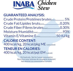INABA Chicken Stew Side Dish/Complement/Dry Cat Food Topper/Treat for Cats with Vitamin E, Eight 1.4 Ounce Pouches