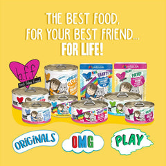 Weruva B.F.F. Play - Best Feline Friend Paté Lovers, Aw Yeah!, Chicken & Turkey Topsy Turvy with Chicken & Turkey