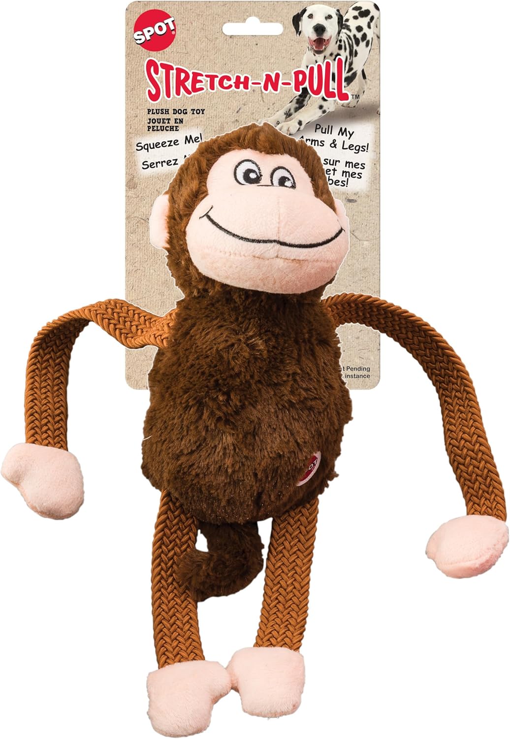 SPOT Ethical Pets 54222 Stretchered Plush Dog Toy Figures, 13", Assorted