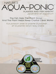 Penn-Plax (APON1) Aquaponic Planter and Aquarium for Betta Fish Tank Promotes Healthy Hydroponic Environment for Plants and Fish