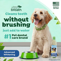 TropiClean Fresh Breath Advanced Whitening Water Additive for Dogs
