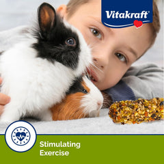 Vitakraft Rabbit/Guinea Pig Popped Grains Treat Sticks - Apple And Orange