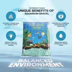Turquoise Aquarium Gravel - 5 lbs - Non-Toxic, Colorfast, Vibrant Substrate for Aquariums, Terrariums, Ponds & Crafts