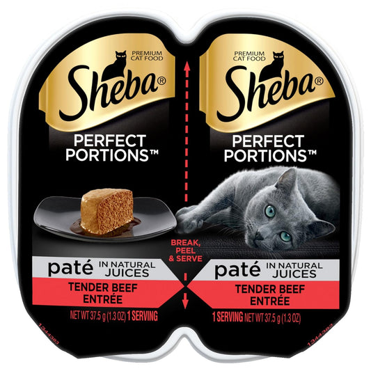 Sheba Wet Food Sheba Perfect Portions Wet Cat Food Pate In Natural Juices Tender Beef Entree