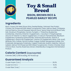 Solid Gold Toy & Small Breed Dog Food Dry Small Bites – Real Bison & Healthy Whole Grain Dogfood – Potato Free, High Fiber Healthy Dog Kibble w/Probiotics for Gut Health – NutrientBoost™ 11-lb