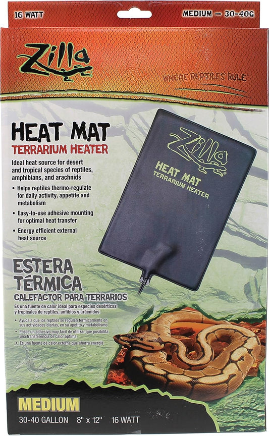 Zilla Terrarium Heat Mats Black