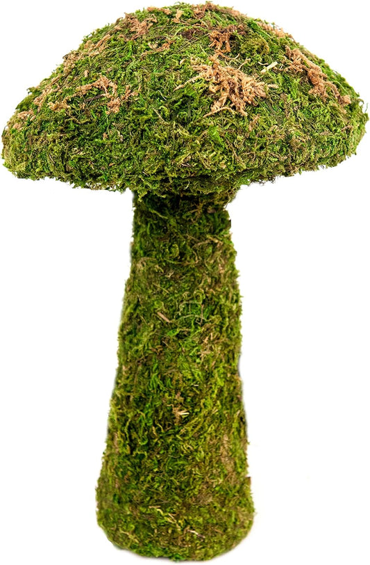 Galapagos SuperMoss (55271) Deco Moss Small Mushroom, 11", Fresh Green