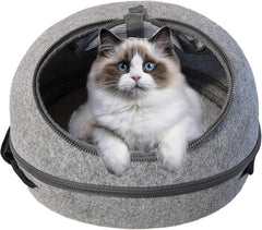 SPOT Doc & Phoebe’s 3-in-1 Sleep & Go Cat Carrier | Portable Pet Travel Bag for Cats and Small Dogs | Converts to Carrier, Cozy Cave and Comfy Bed | Adjustable Shoulder Strap Perfect for Vet Visits