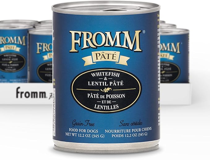 Fromm Whitefish & Lentil Pate Dog Food - Premium Wet Dog Food - Whitefish Recipe - Case of 12 Cans
