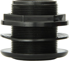 Lifegard Aquatics Standard Threaded Bulkhead Kit for Fish Aquariums – High-Impact Resistant PVC – Includes Bulkhead Fitting, Gasket, Lock Nut – Jet Black