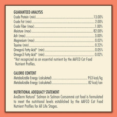 AvoDerm Natural Wild By Nature Salmon in Salmon Consomme Wet Cat Food 3oz 24 PK