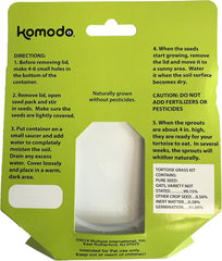 Komodo Grow Your Own Tortoise Grass Seed Kit | Grows Year Round | Fresh Addition for Tortoises Diet