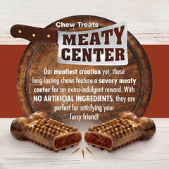 Nylabone Healthy Edibles Natural Dog Chews Long Lasting Meaty Center Beef Flavor Treats for Dogs