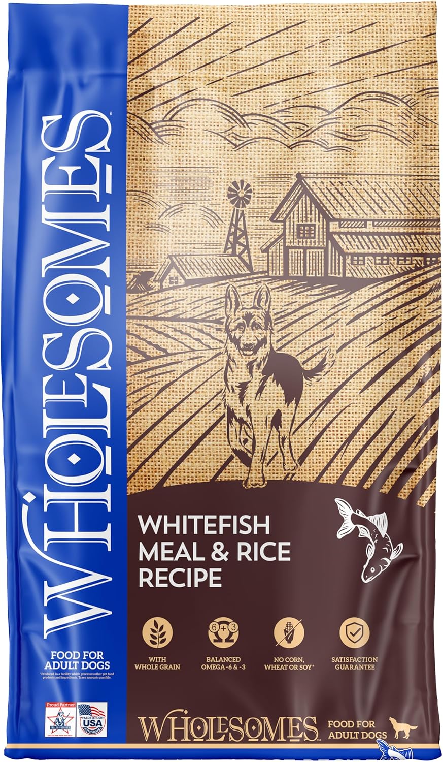 Wholesomes Whitefish Meal & Rice Dry Dog Food 40 lb